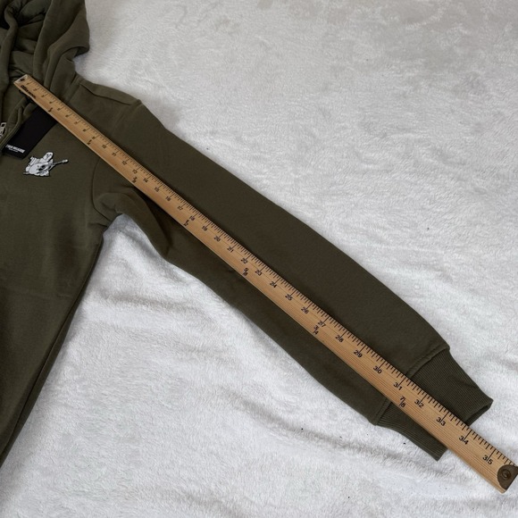 True Religion Radiant Buddha Zip Up Hoodie Men's Small Kalamata Green New $119 - Picture 8 of 9